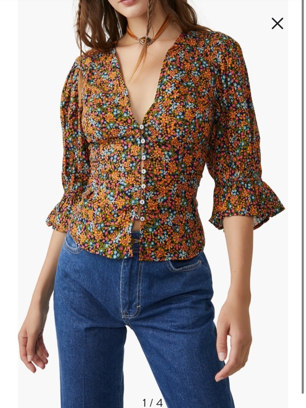 I Found You Print Blouse Free People